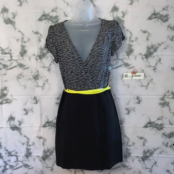 NWOT Medium Zebra Top Contrast Dress - Picture 1 of 13
